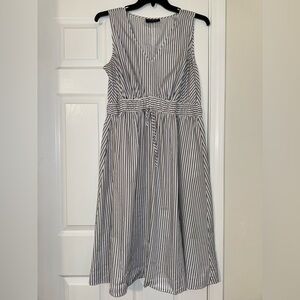 Lane Bryant Black and White Striped dresss